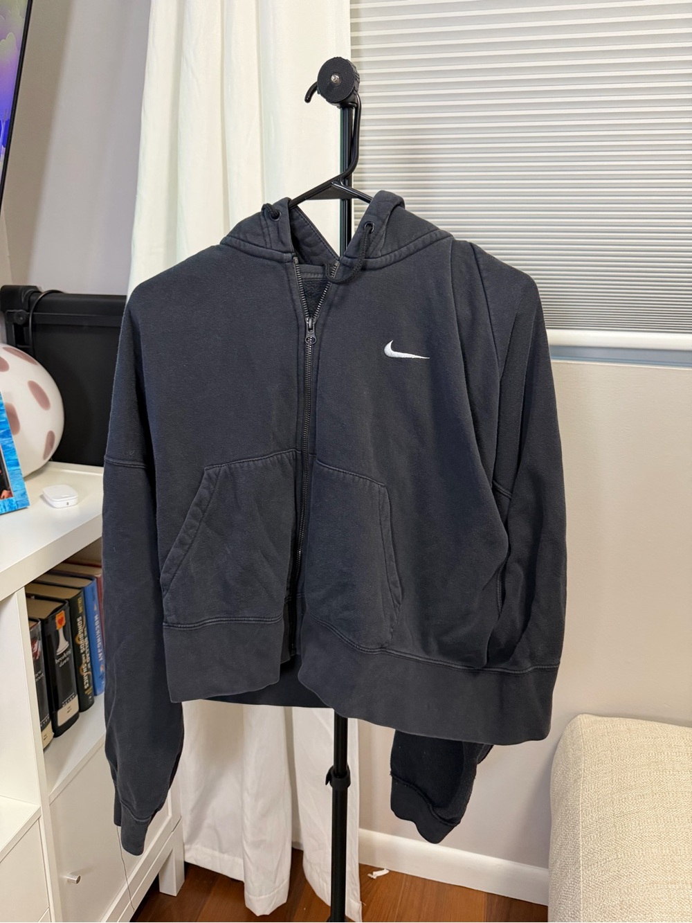 Nike Black Hooded Zip-Up Jacket